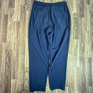 Athleta Brooklyn Ankle Pants Size 6 Navy Blue Stretch Tapered Workwear Travel
